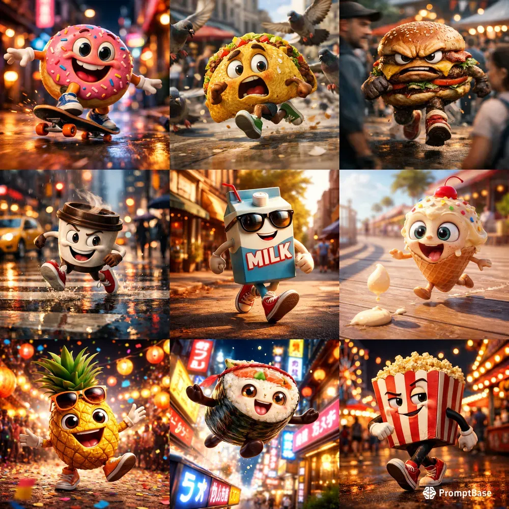 Whimsical 3D Street Characters