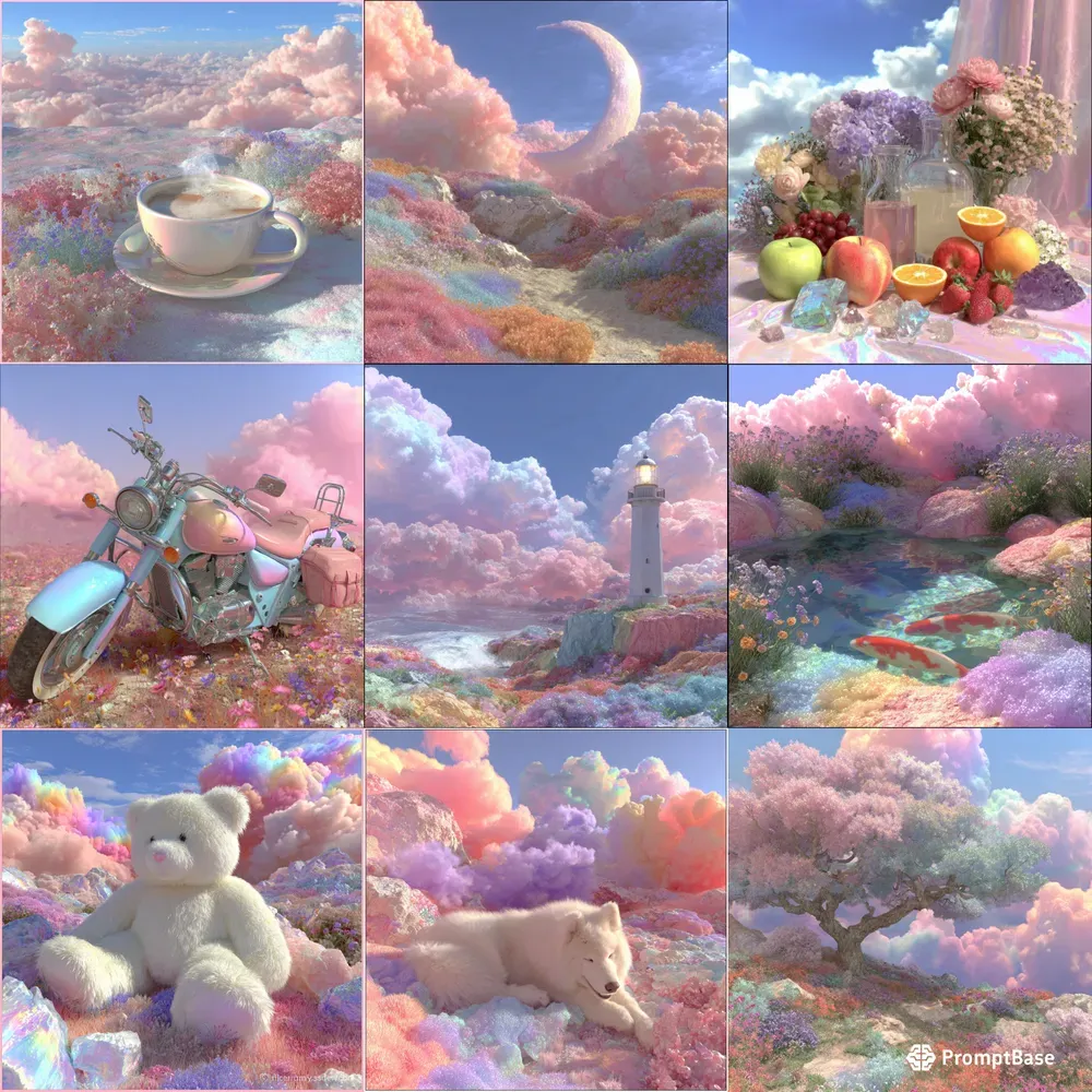 3D Pastel Dreamy Surreal Whimsies