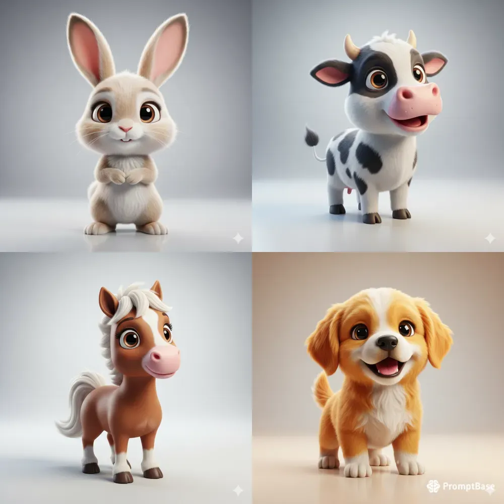 3D Cartoon Animals