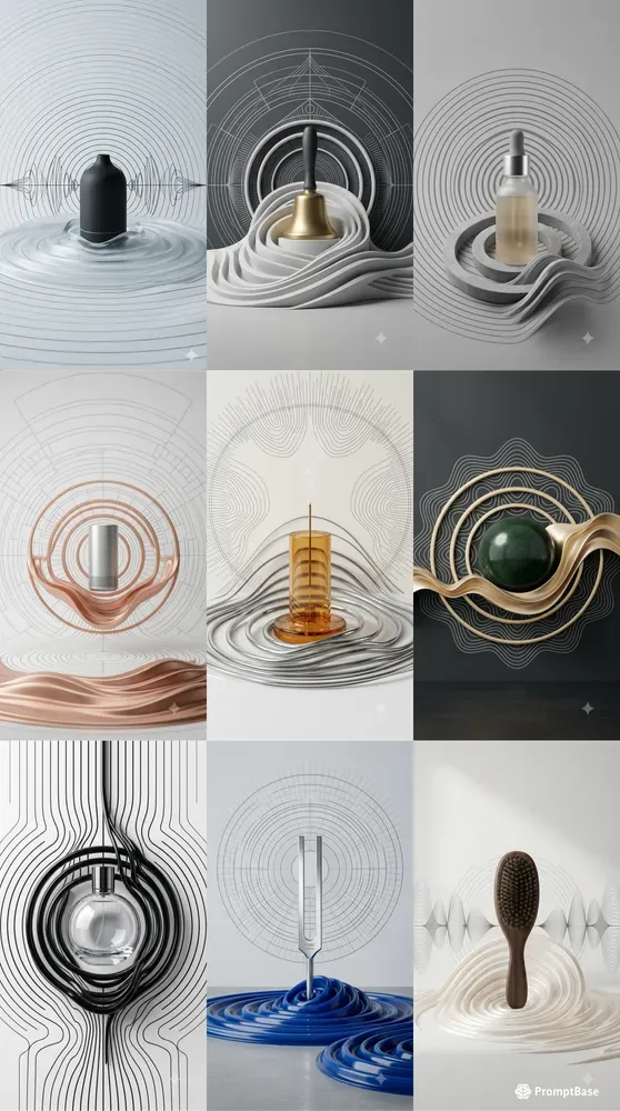Cymatic Ripple Blueprint Art