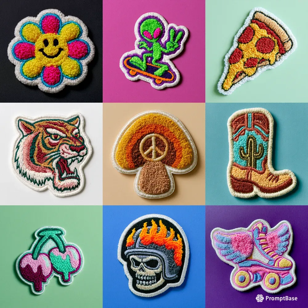 Retro Chenille Embroidery Patch Studios