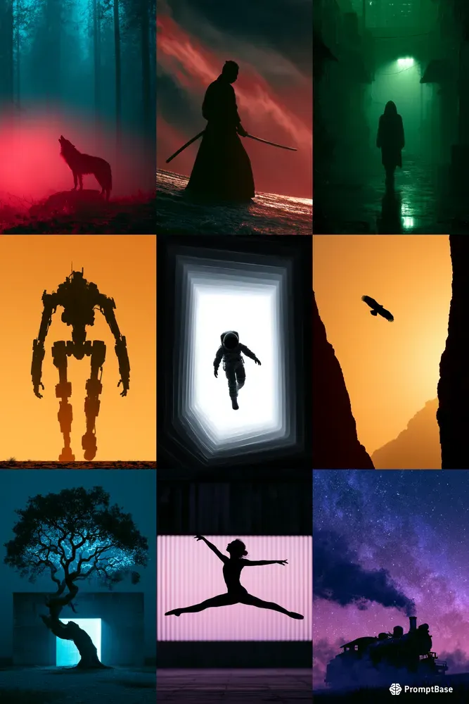 Cinematic Negative Space Silhouettes