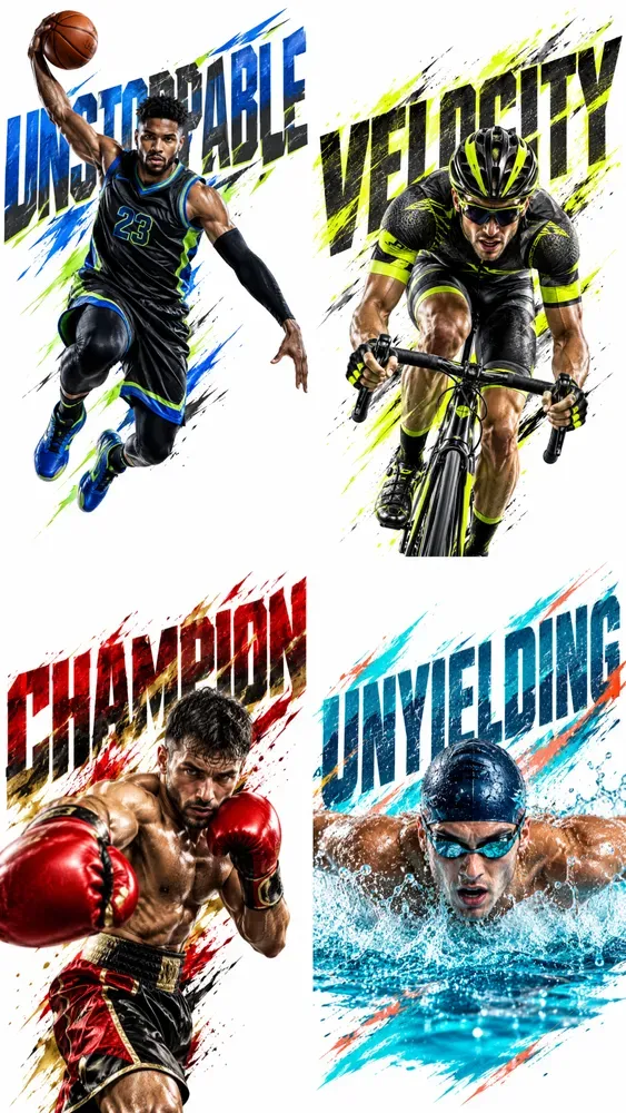 Premium Sports Typography Poster Designs