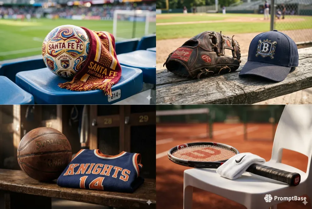 Sports Fan Gear Still Life Stock Photos