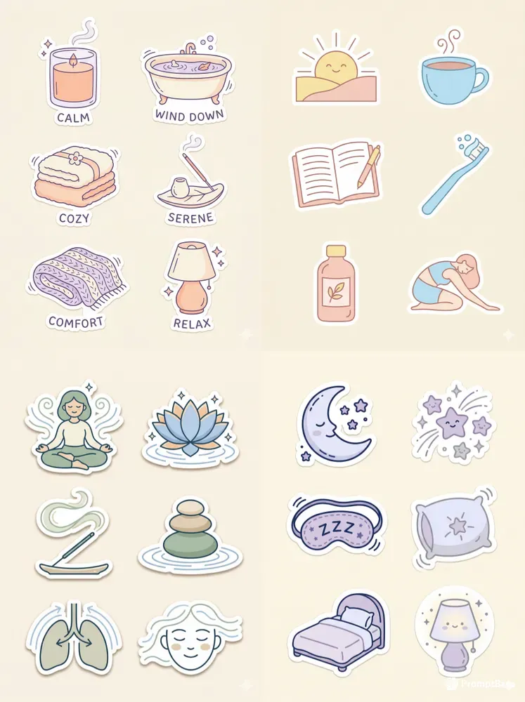 Minimal Animated Selfcare Stickers