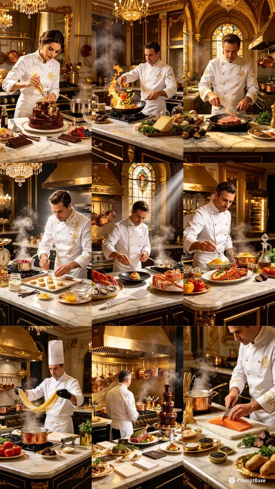Royal Kitchen Cooking Scene Generator