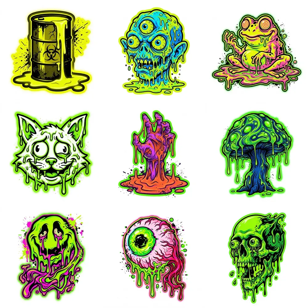 Acid Toxic Sticker Graphics