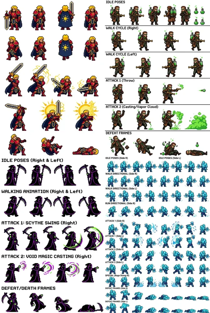 8bit Fantasy Character Sprite Generator
