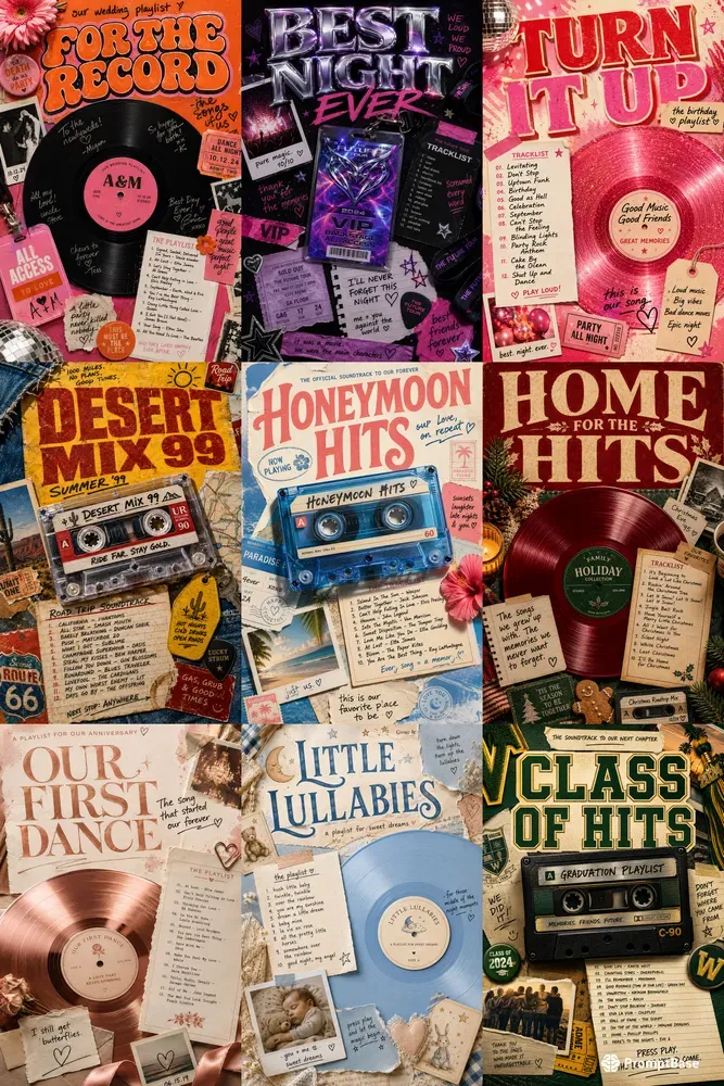 Playlist Memories Collage Art