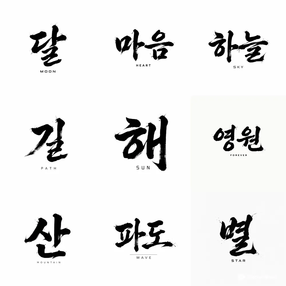 Trendy Korean Brush Art Tshirt Designs