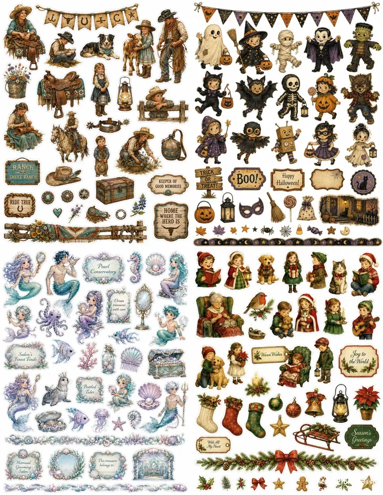 Western Character Object Fussy Cuts