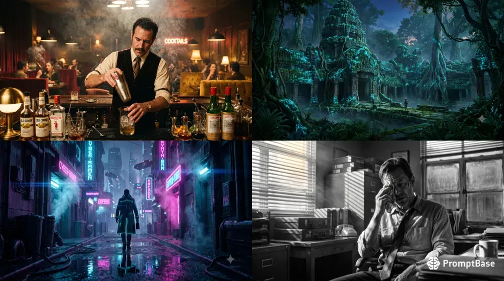 Ultrarealistic Cinematic Film Stills