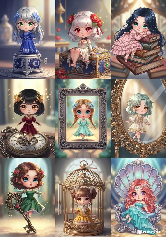 Chibi Fantasy Character Scenes