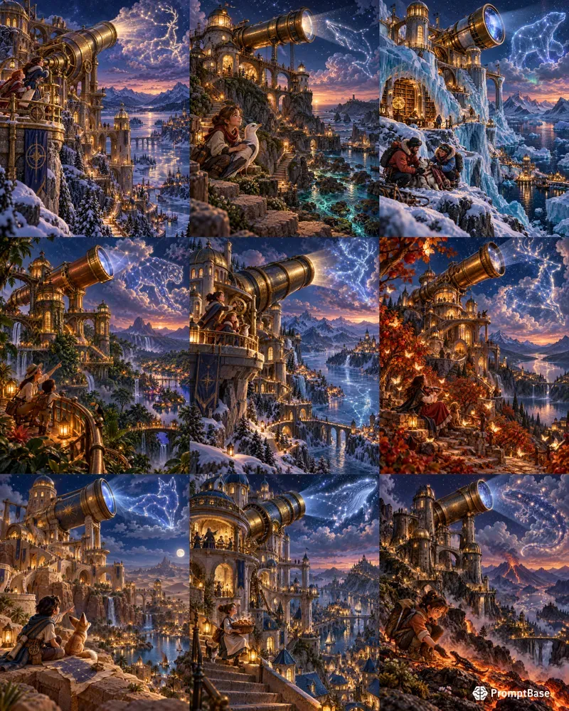 3D Storybook Giant Telescope Worlds