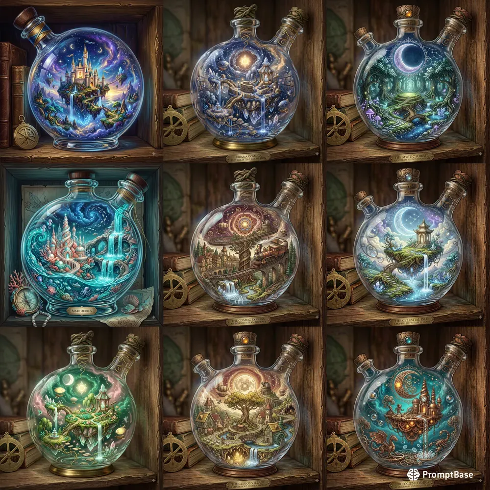 Surreal Impossible Bottle Art