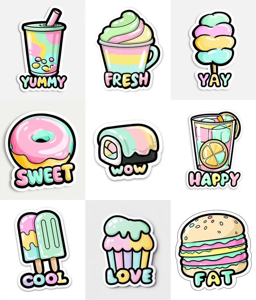 Cute Food Stickers
