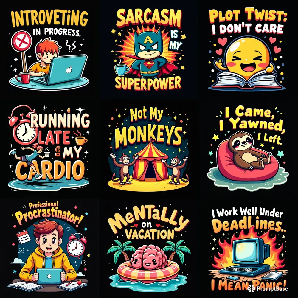 Sarcastic Vector Tshirt Art