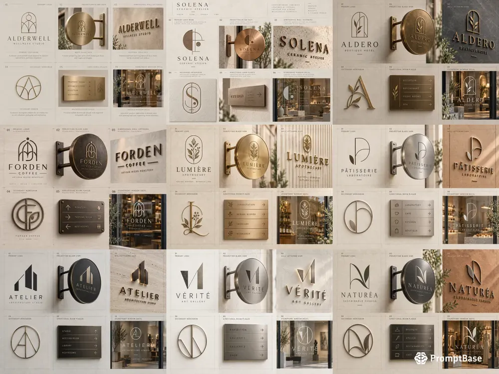 Minimalist Studio Signage Logo Kits
