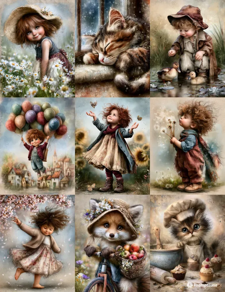 Playful Childrens Storybook Illustrations