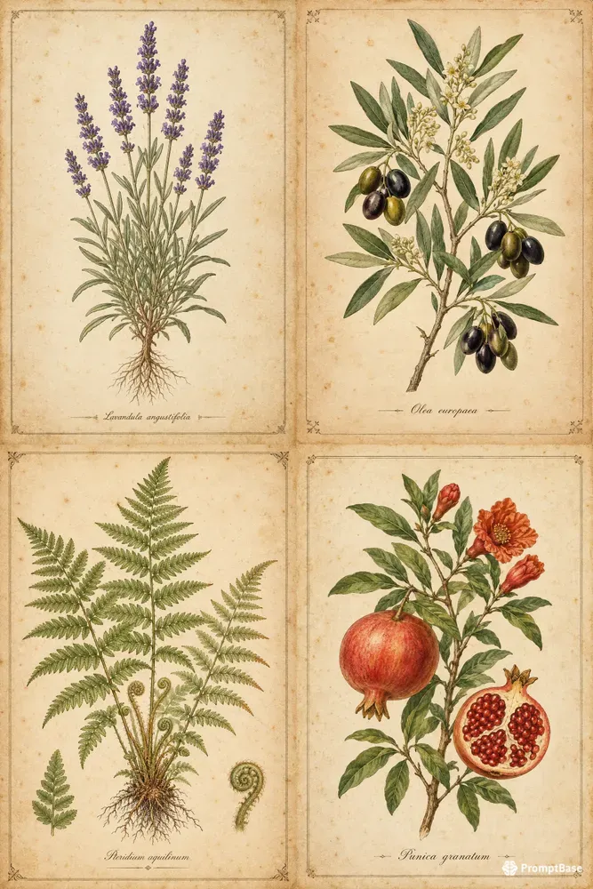 Vintage Botanical Wall Art Prints