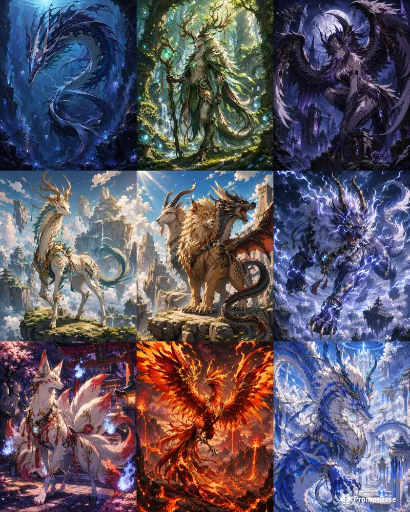 Fantasy Anime Bestiary Creature Art