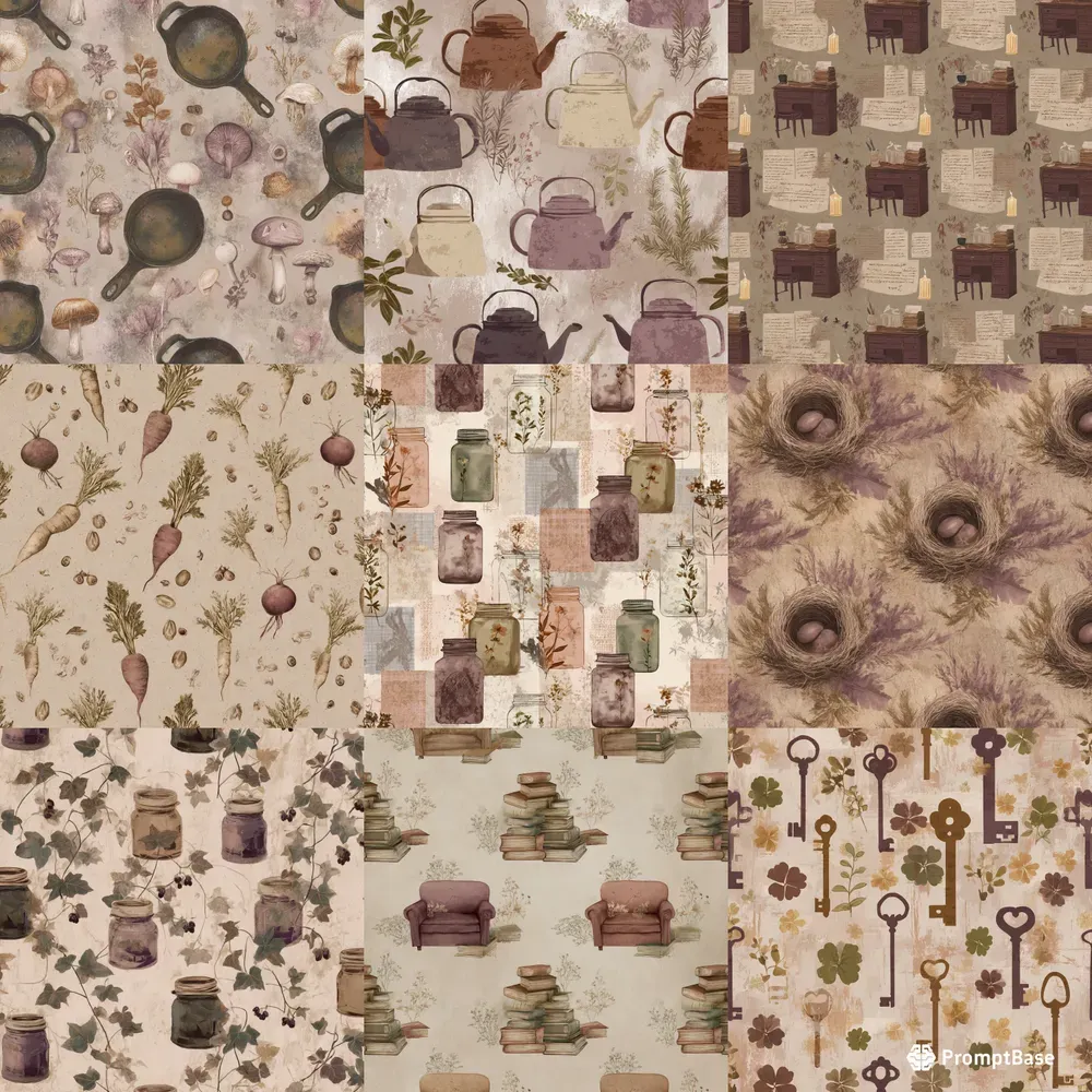 Moody Cottagecore Scrapbook Papers