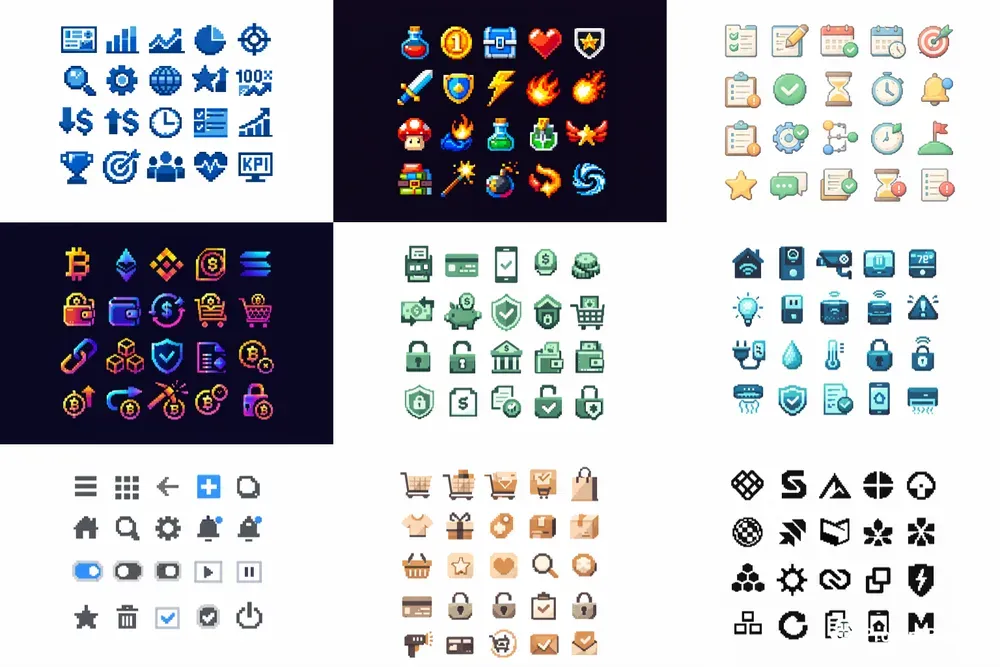 Geometric Pixel Icon Generator