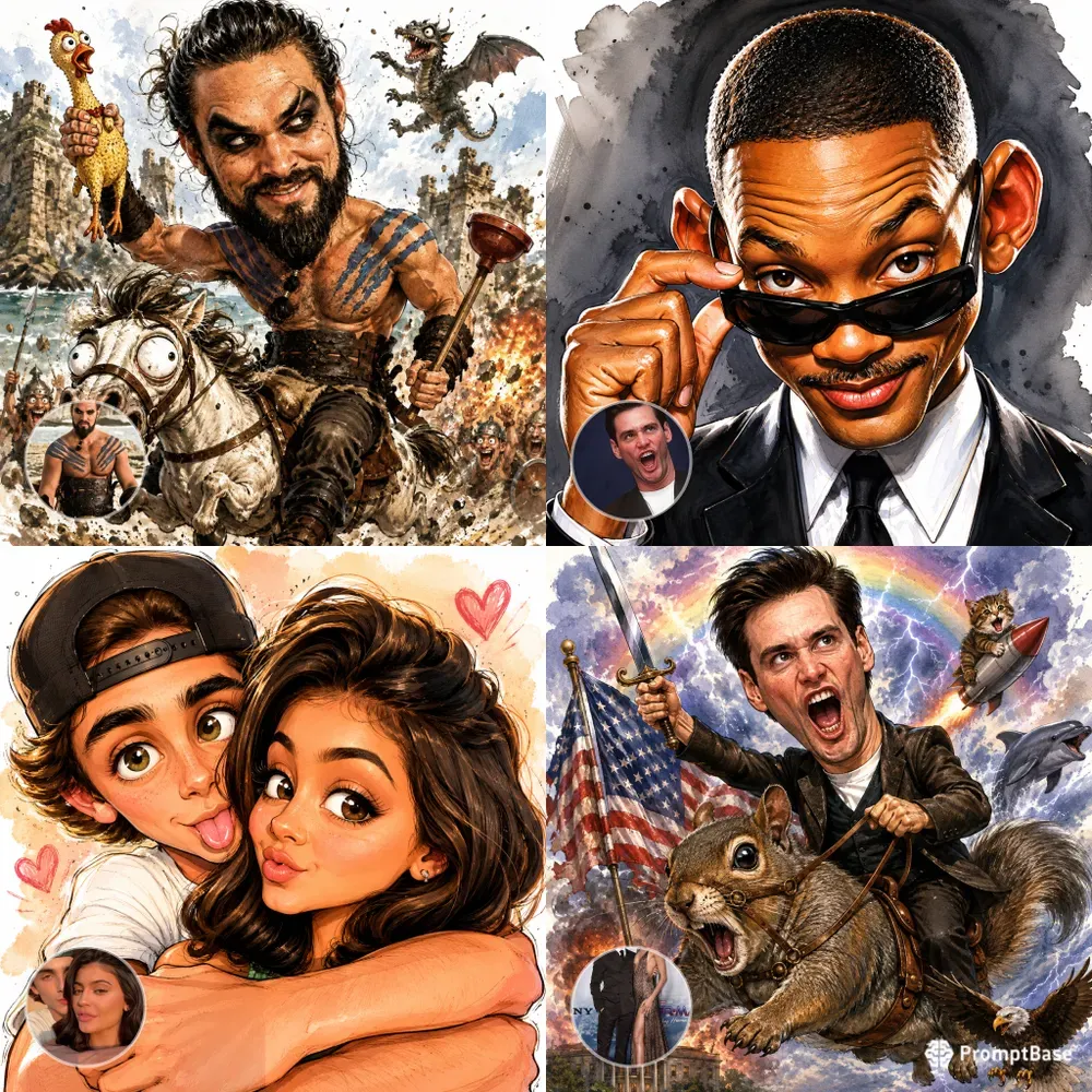 Funny Caricature Photo Makeovers