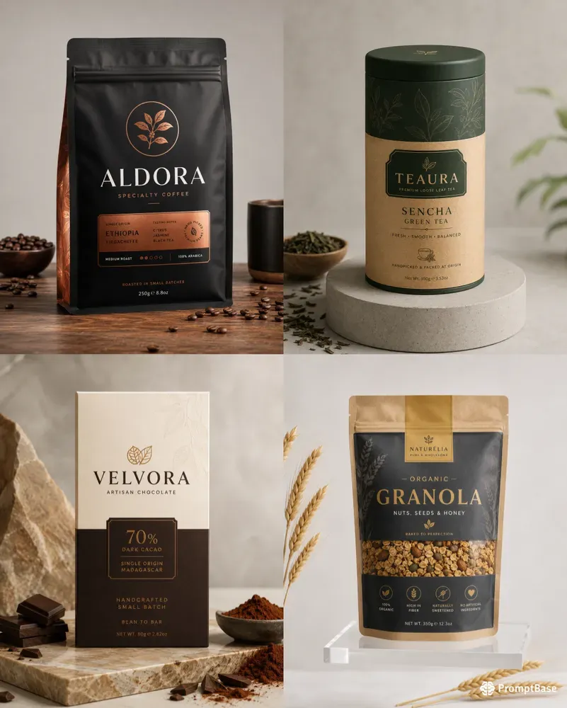 Premium Food Packaging Mockup Generator