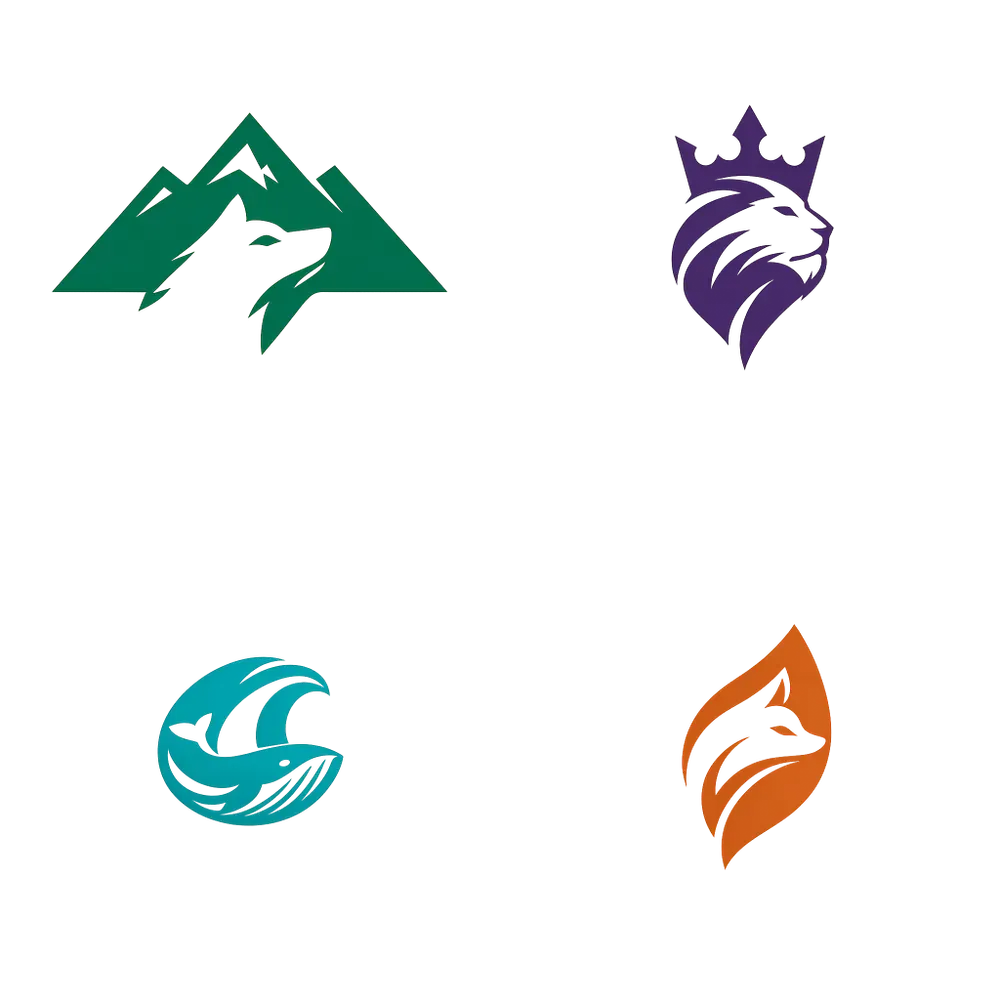 Negative Space Vector Logos