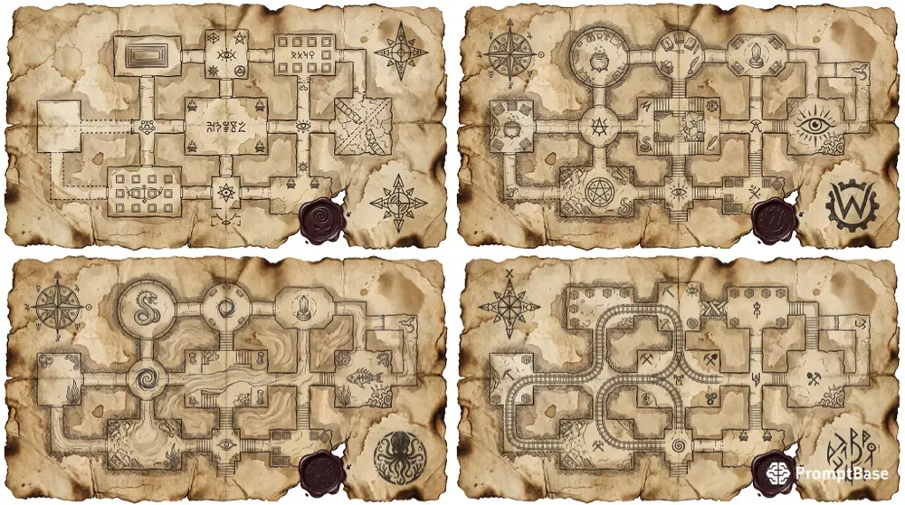 Dungeon Map Fragments
