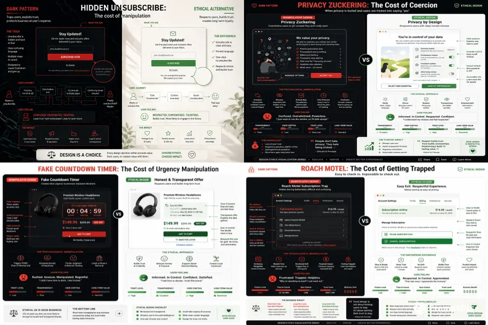 Dark Patterns Vs Ethical Design Visuals