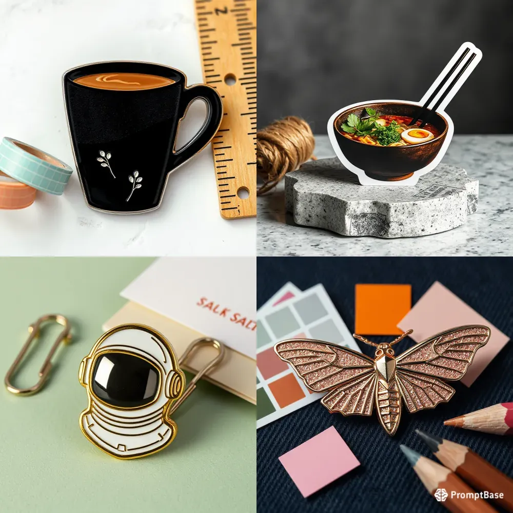 Presentation Mockup Pins Stickers