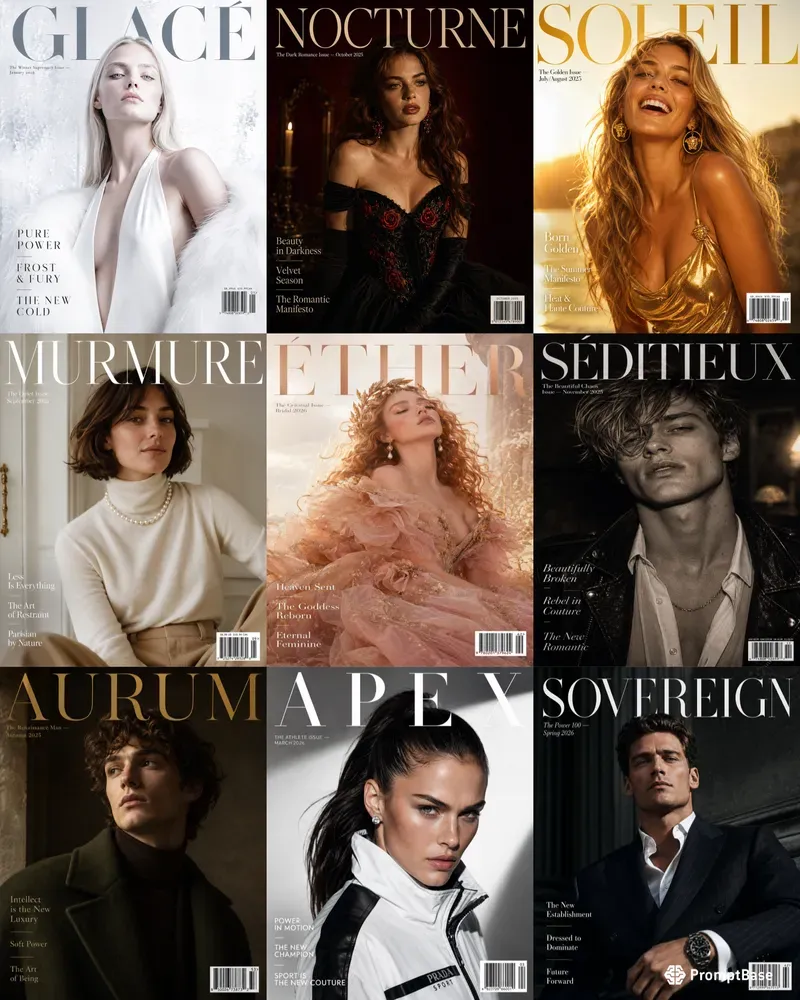 Cinematic Vogue Fashion Magazine Covers