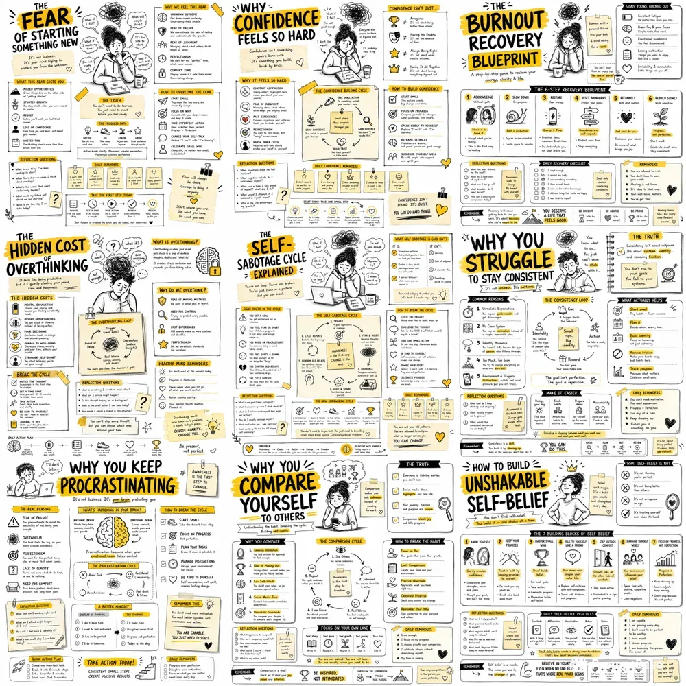 Mindset Reset Infographic Poster Series
