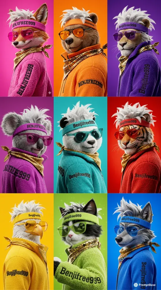 Custom 3D Streetwear Animal Avatars