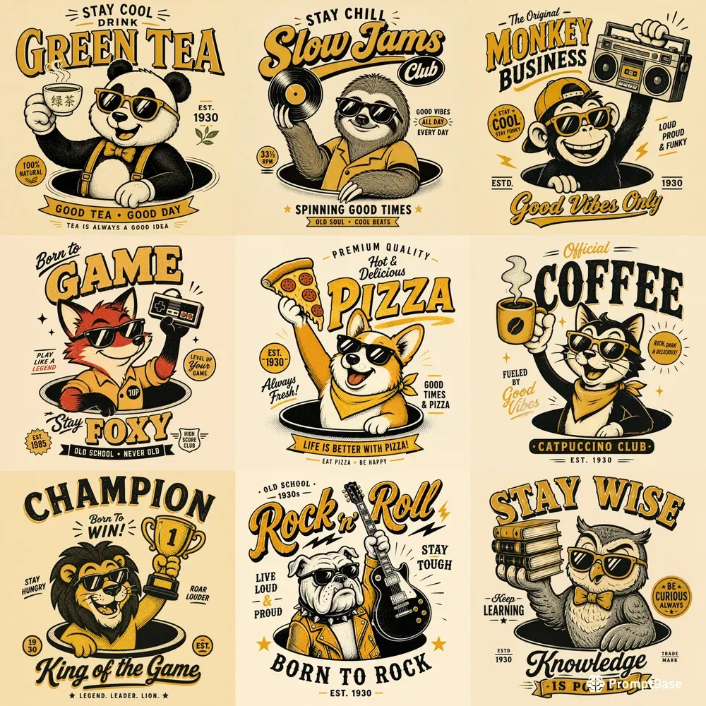 Vintage Retro Mascot Logos