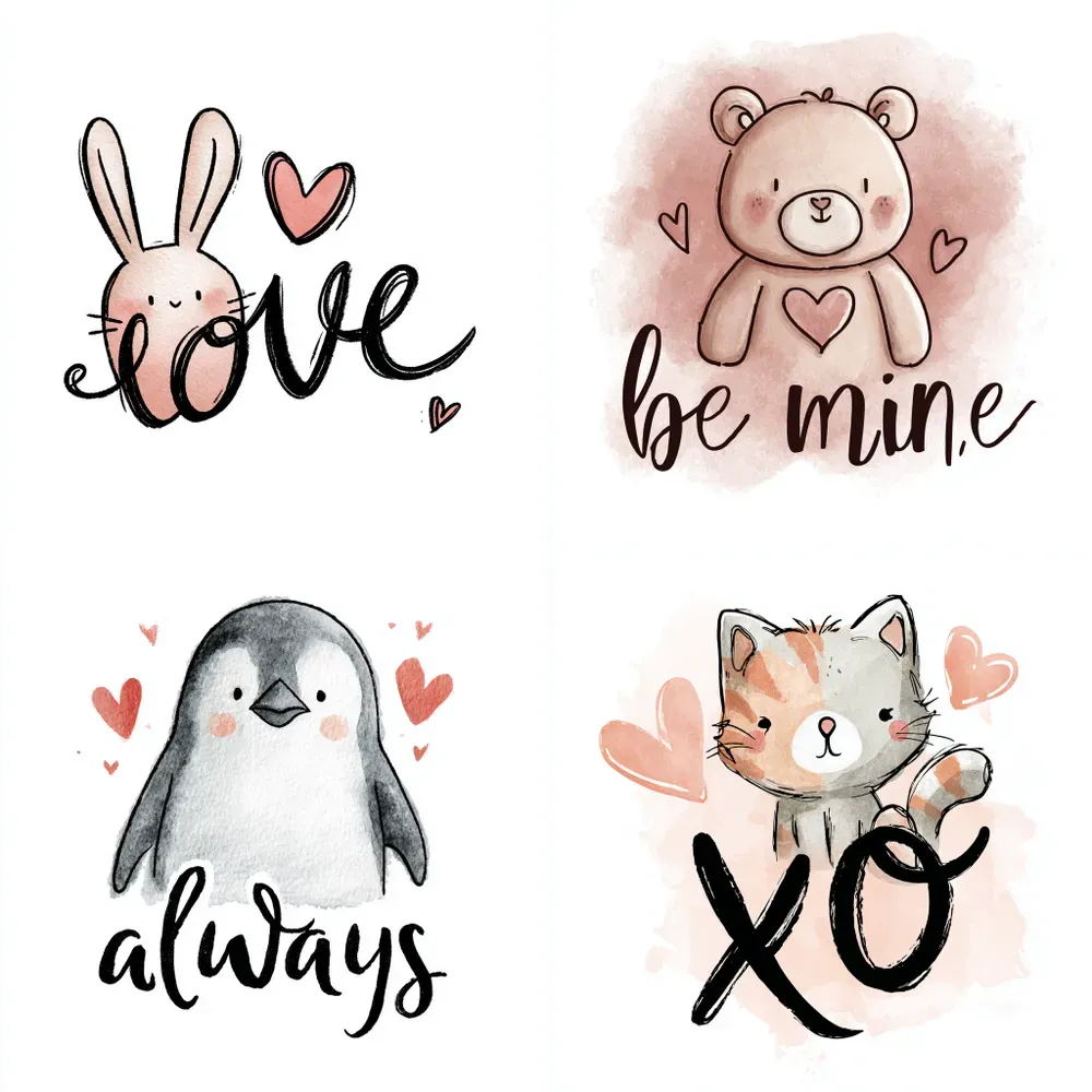 Handwritten Valentine Logos