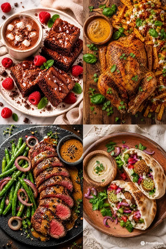 Glossy Gourmet Food Photos
