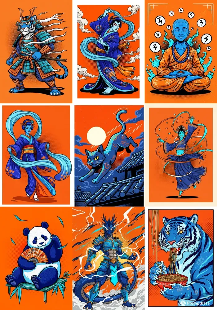 Neo Ukiyo Comic Illustrations