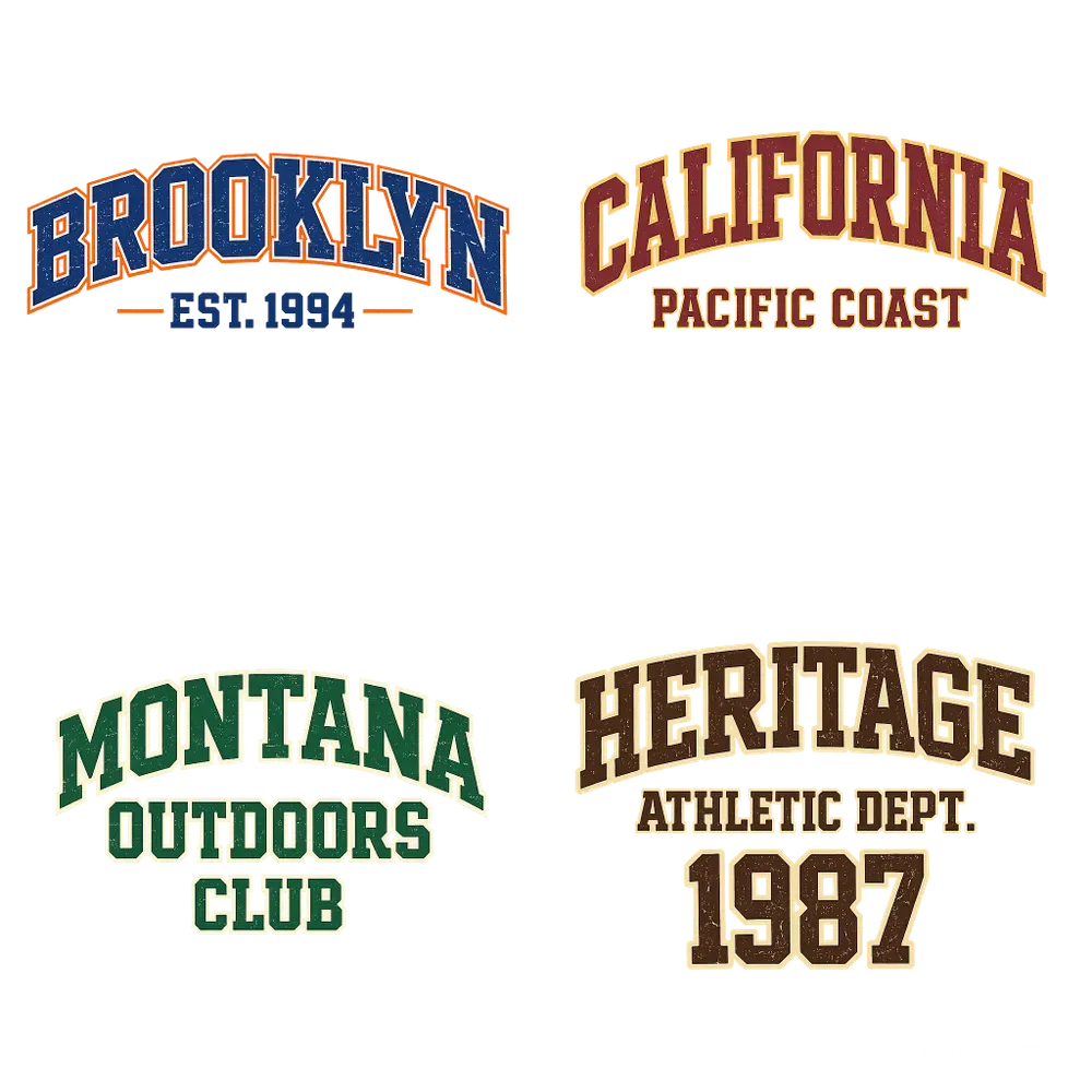 American Collegestyle Script Tshirts