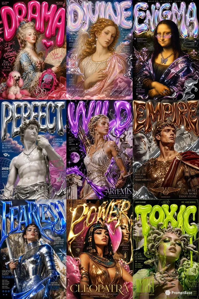 Y2k Pop Surreal Editorial Posters