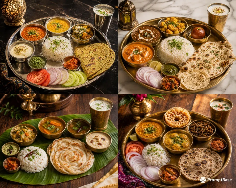 Luxury Indian Thali Food Advertisements
