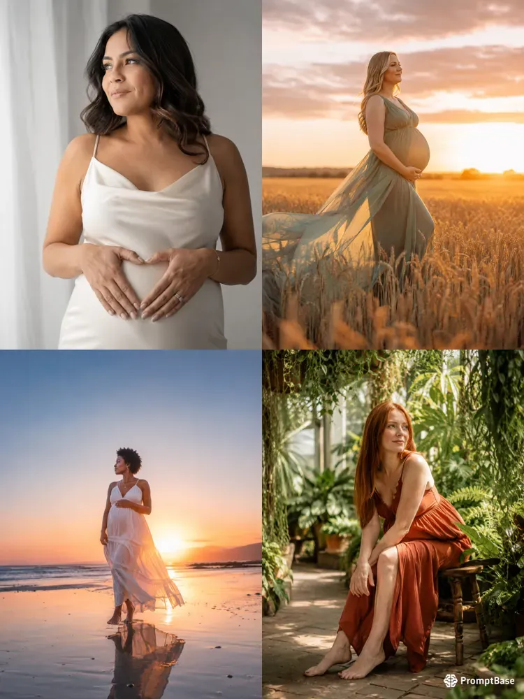 Golden Hour Maternity Photography