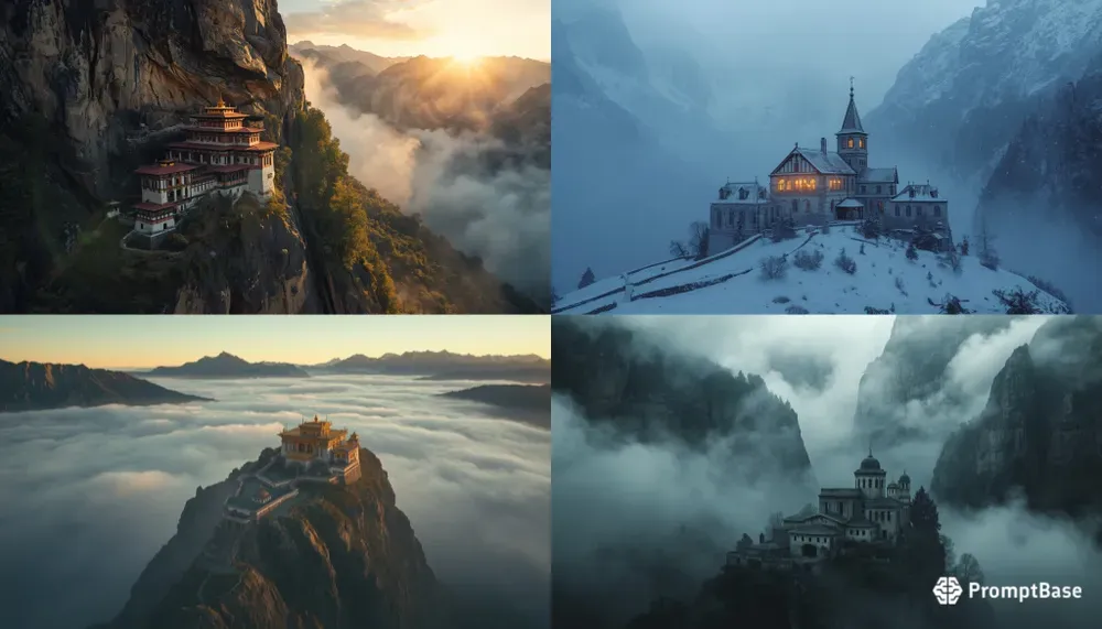 Cinematic Mountain Monasteries