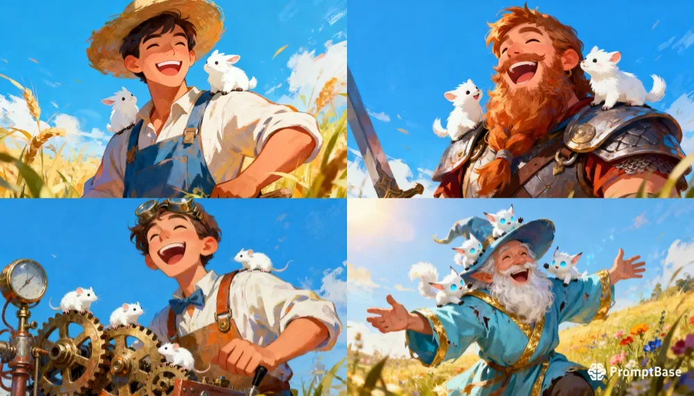 Illustration Of The Joyful Characters