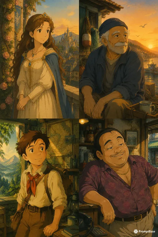 Handdrawn Animated Film Portrait Posters