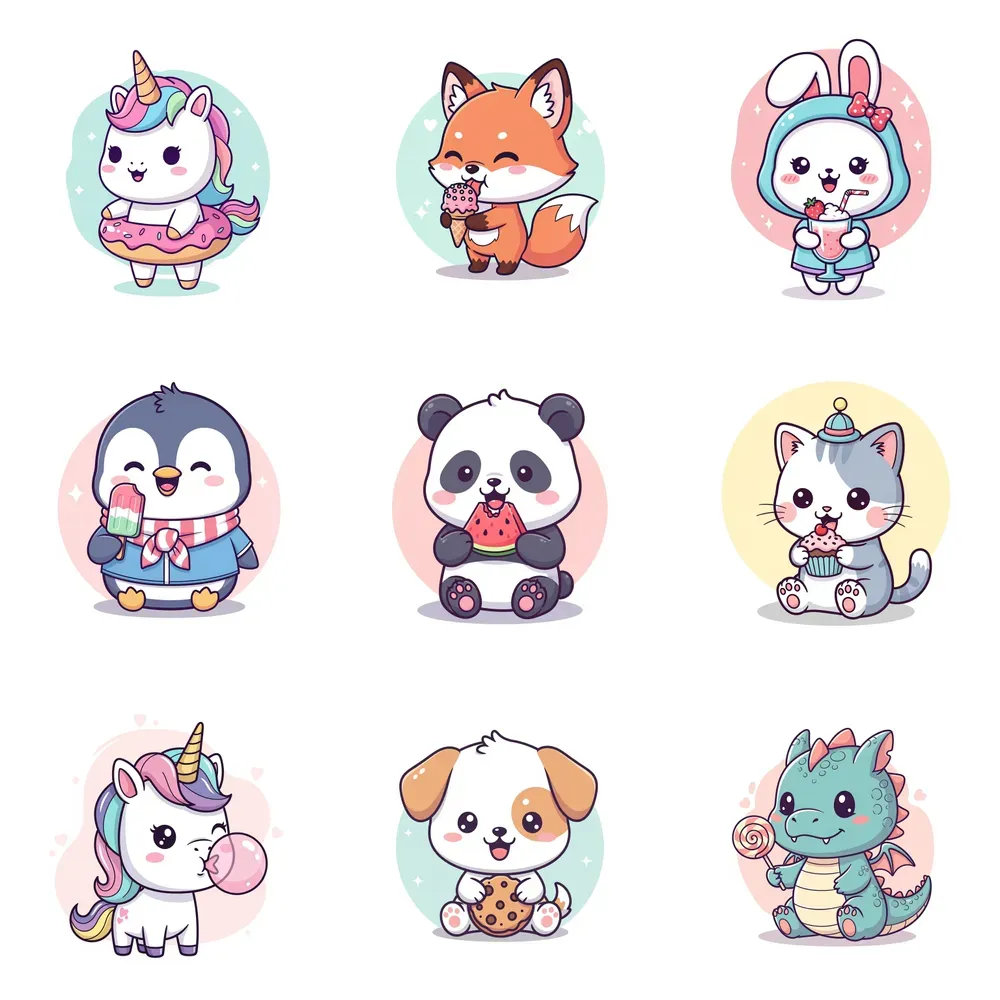 Kawaii Cartoon Illustrations