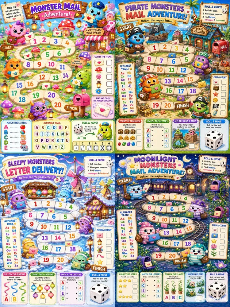 Whimsical Monster Mail Delivery Activities