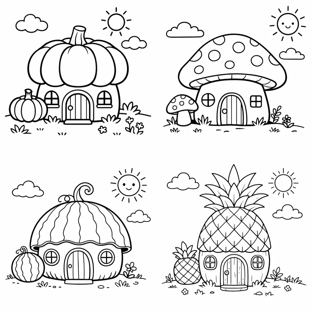 Cute House Coloring